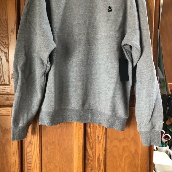 NWT Spiritual Gangster Classic Monogram Crew Neck Sweatshirt Heather Gray Size M - Picture 5 of 14